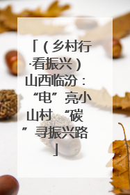 （乡村行·看振兴）山西临汾：“电”亮小山村 “碳”寻振兴路