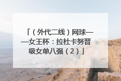 （外代二线）网球——女王杯：拉杜卡努晋级女单八强（2）
