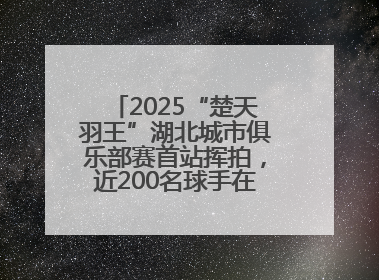 2025“楚天羽王”湖北城市俱乐部赛首站挥拍，近200名球手在黄石同场竞技