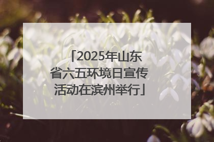 2025年山东省六五环境日宣传活动在滨州举行