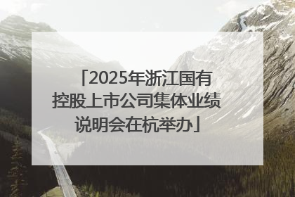 2025年浙江国有控股上市公司集体业绩说明会在杭举办