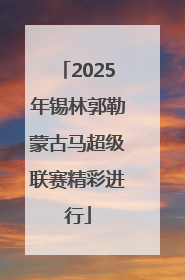 2025年锡林郭勒蒙古马超级联赛精彩进行