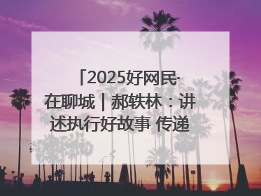 2025好网民·在聊城｜郝轶林：讲述执行好故事 传递司法正能量