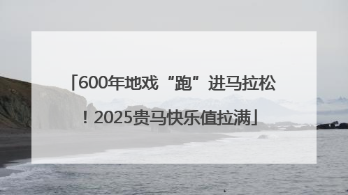 600年地戏“跑”进马拉松！2025贵马快乐值拉满