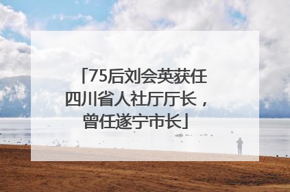 75后刘会英获任四川省人社厅厅长，曾任遂宁市长