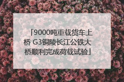 9000吨重载货车上桥 G3铜陵长江公铁大桥顺利完成荷载试验