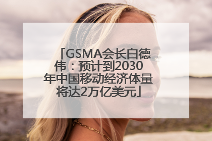 GSMA会长白德伟：预计到2030年中国移动经济体量将达2万亿美元