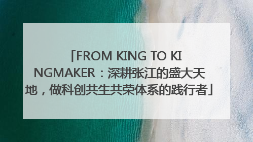 FROM KING TO KINGMAKER：深耕张江的盛大天地，做科创共生共荣体系的践行者